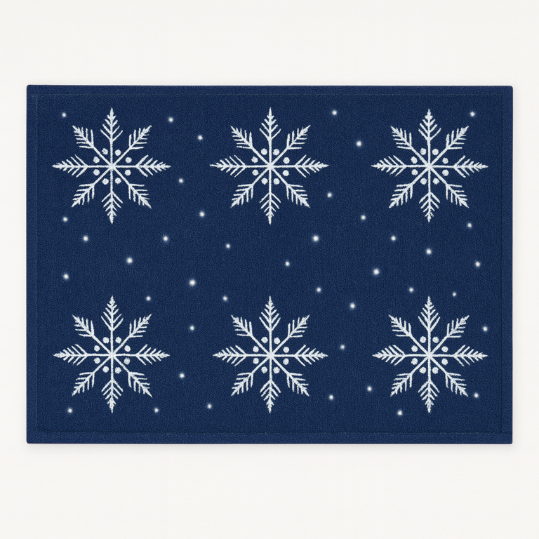 Frosted Midnight Snowflake Place Mats