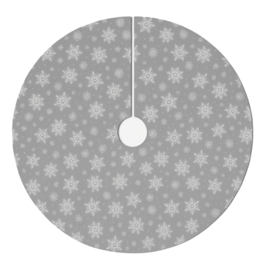 Grey Snowflake Tree Skirt