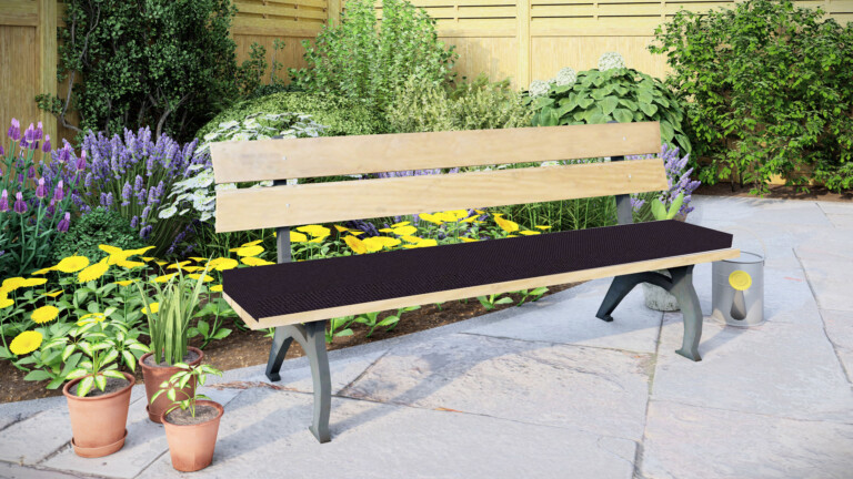 Ventura Black Outdoor Bench Pad