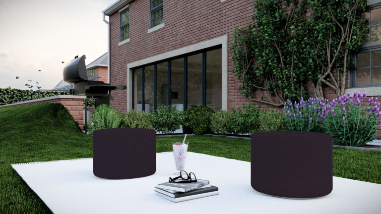 Ventura Black Outdoor Pouffe