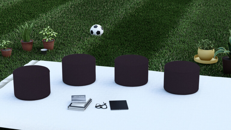 Ventura Black Outdoor Pouffe