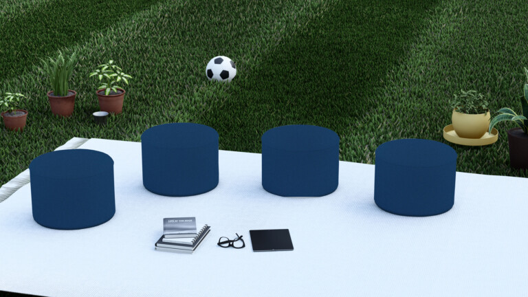 Ventura Black Outdoor Pouffe