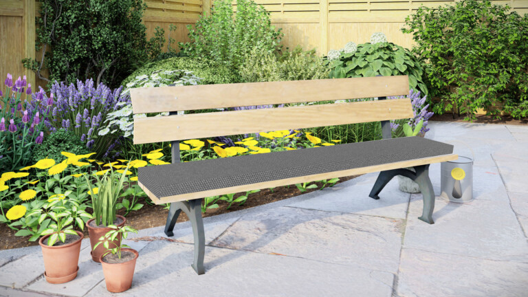 Ventura Black Outdoor Bench Pad