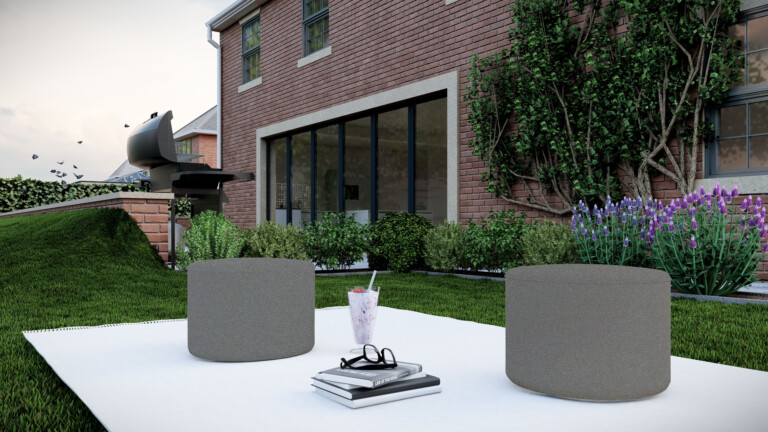 Ventura Black Outdoor Pouffe