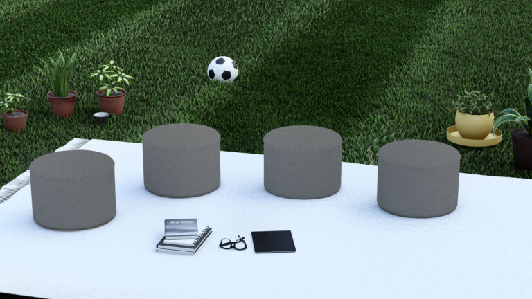 Ventura Black Outdoor Pouffe