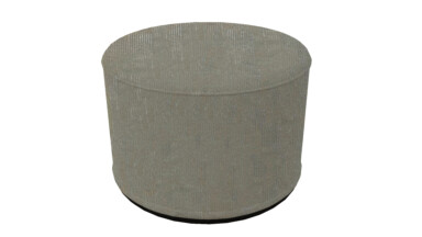 Waffle Silver Indoor Pouffe