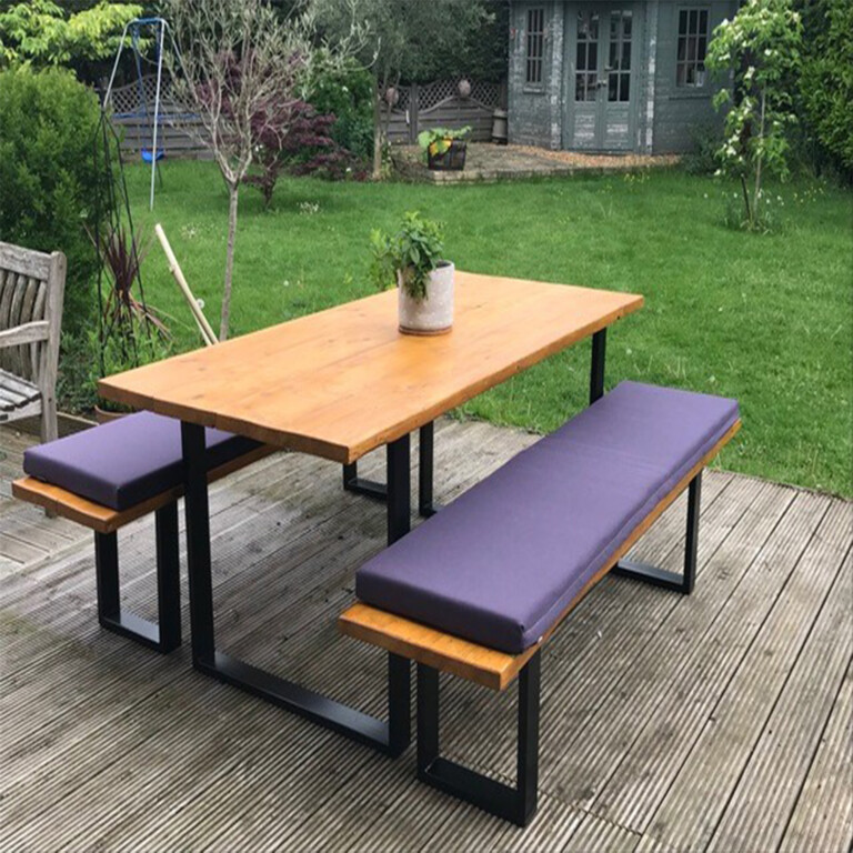 Menorca Grey Outdoor Bench Pad