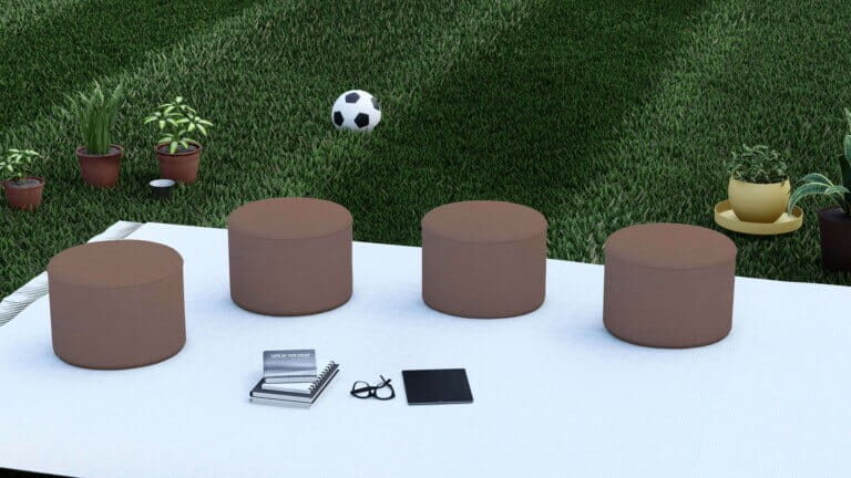 Mocha Outdoor Pouffe