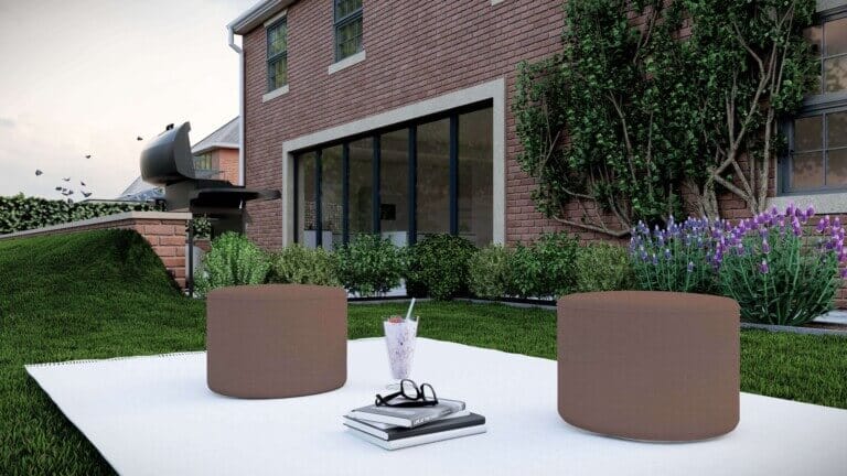 Mocha Outdoor Pouffe